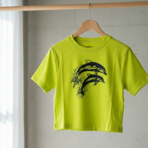 Dolphin Print Crop Top
